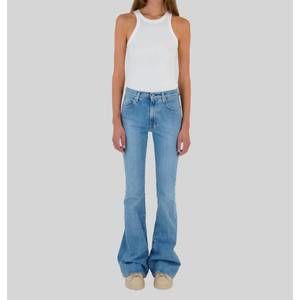NEW MADEINTOMBOY ursula flared denim jeans in blue comfort